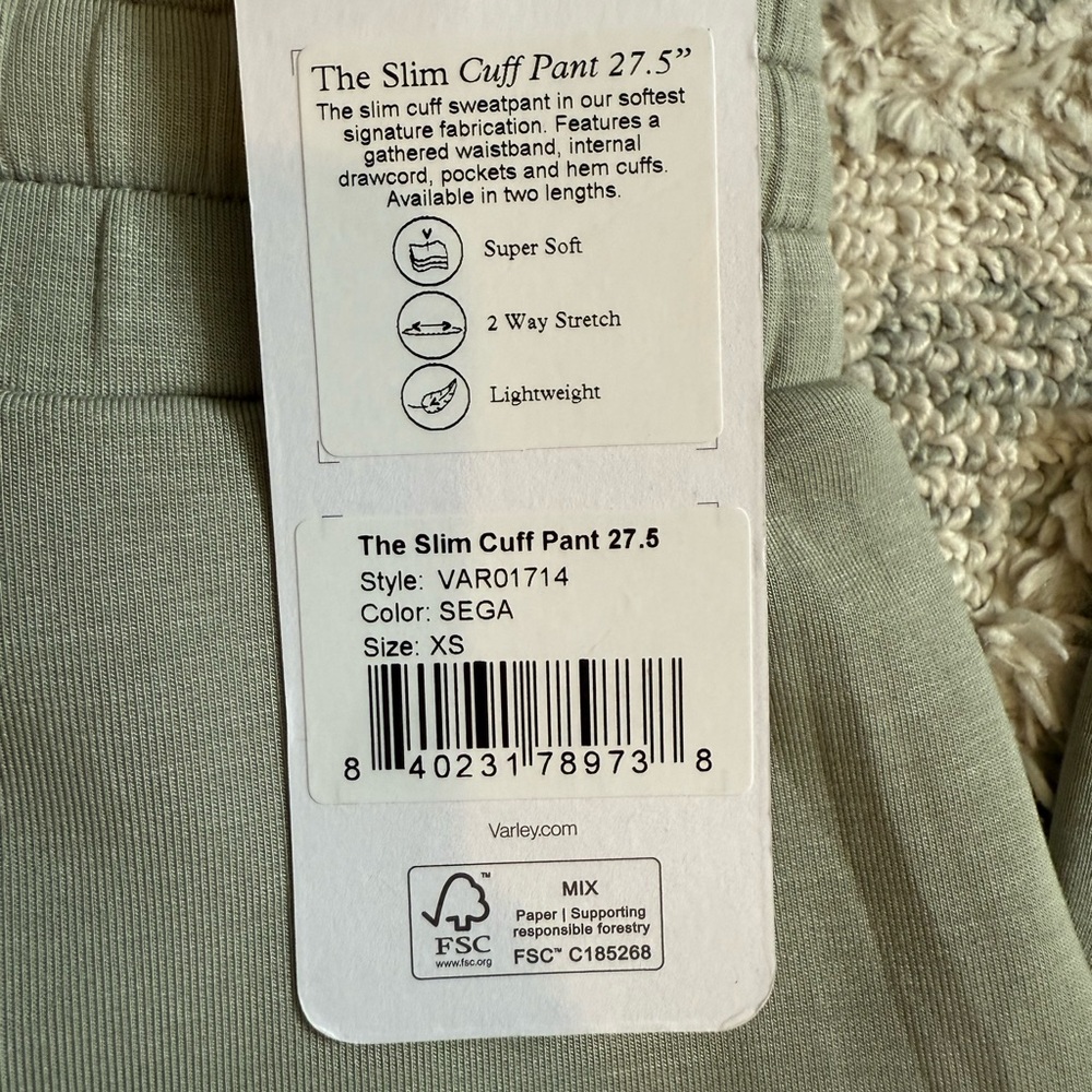 Varley Women's Jogger Pants in Olive - Picture 3 of 3